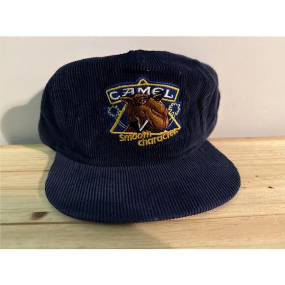 Vintage 90s Joe Camel Corduroy Snapback Hat — Adjustable Promo Cap Smoker RARE - Picture 3 of 10